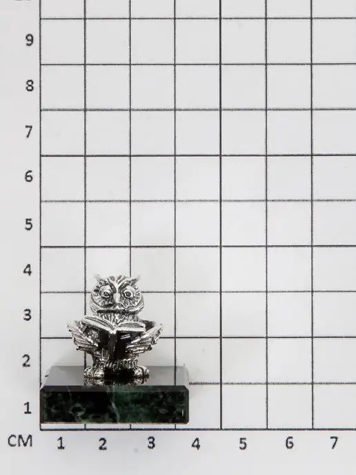 АСТРА 925 Статуэтка Сова и книга серебро 925, серебристый, фото 2