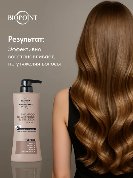 BIOPOINT Профессиональная формула Шампунь Восстановление и красота, вариант, фото 6