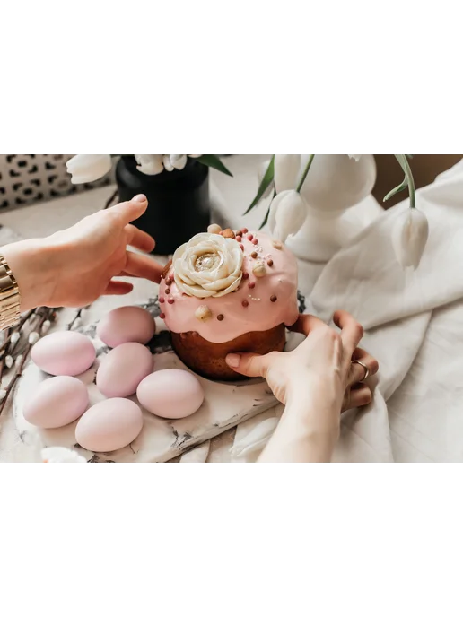 SKAЗKA Подставка пасхальная для яиц и кулича, белый, фото 4