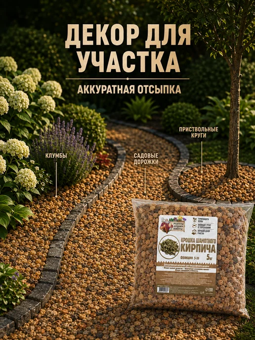 Рецепты дедушки Никиты Кирпичная крошка для растений 2-5 мм, 3 кг, 5 кг, фото 3