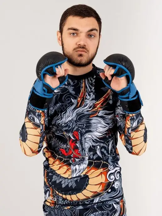Boybo Перчатки MMA Wings для ММА и Единоборств, синий, фото 2