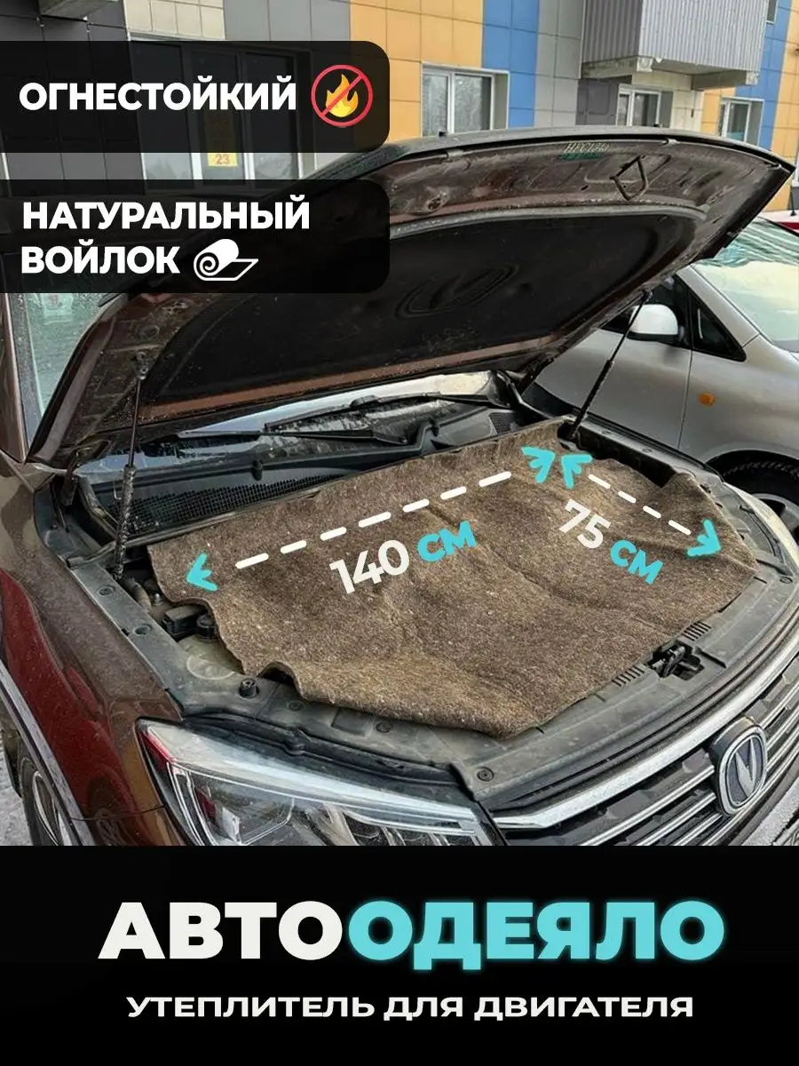 Войлок, Автоодеяло,Утеплитель двигателя АВТОТЮНИНГ 136861971 купить за 982  ₽ в интернет-магазине Wildberries