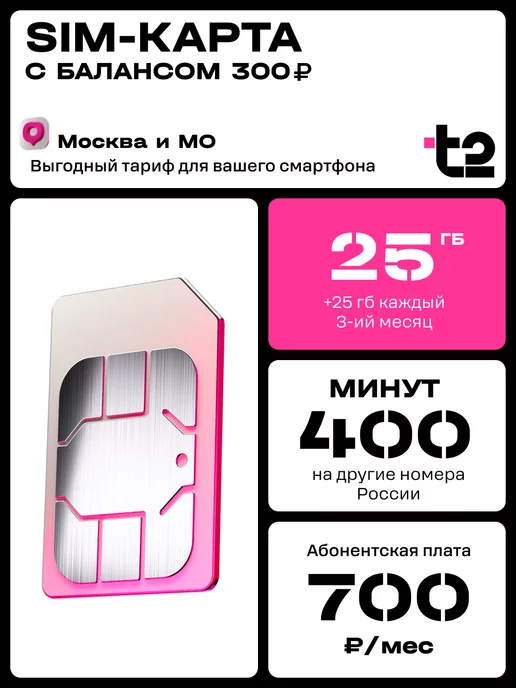 Tele2 Сим-карта для Московской области