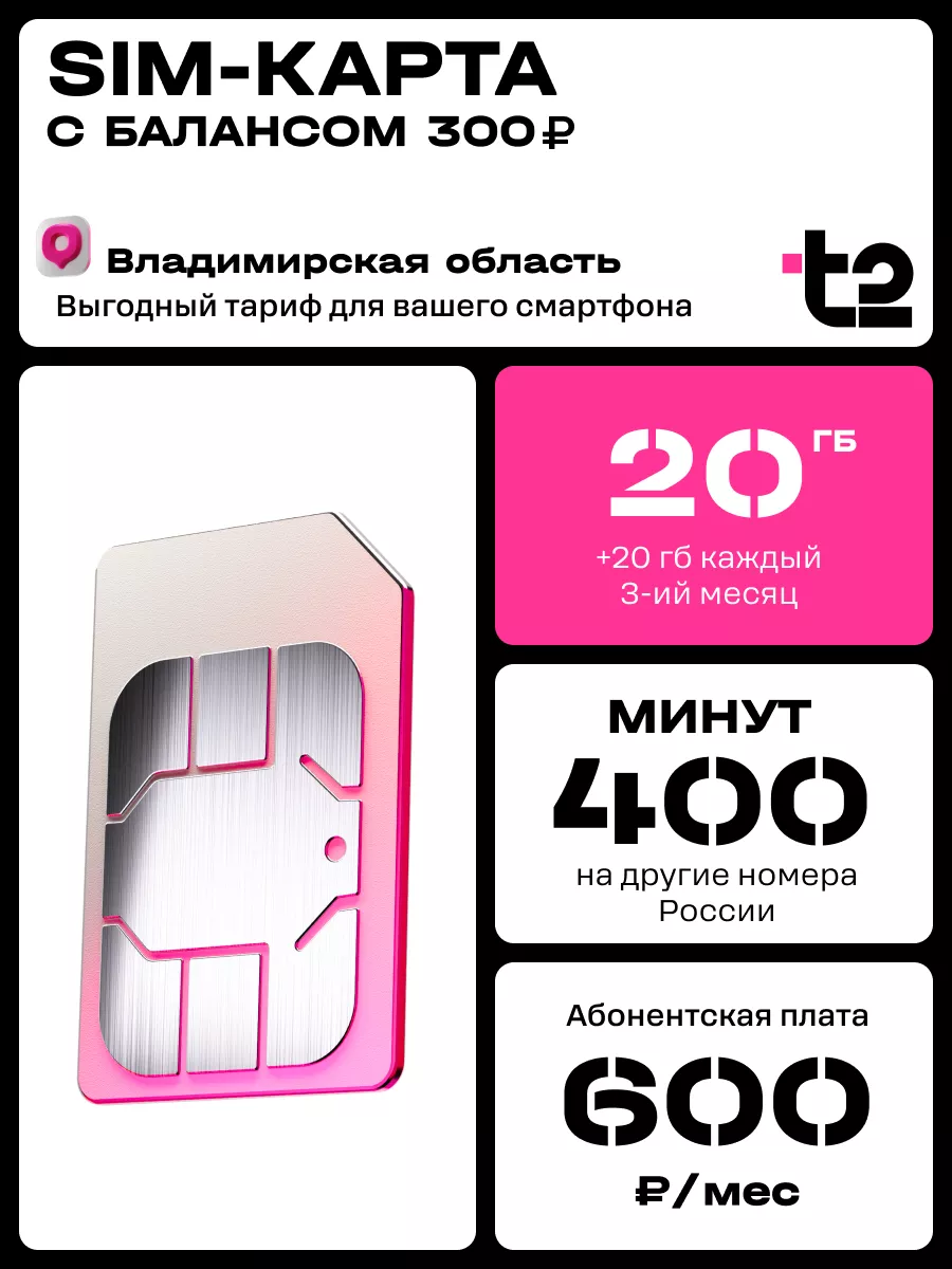 Сим-карта Tele2 для Владимирской области Tele2 136937998 купить за 138 ₽ в  интернет-магазине Wildberries