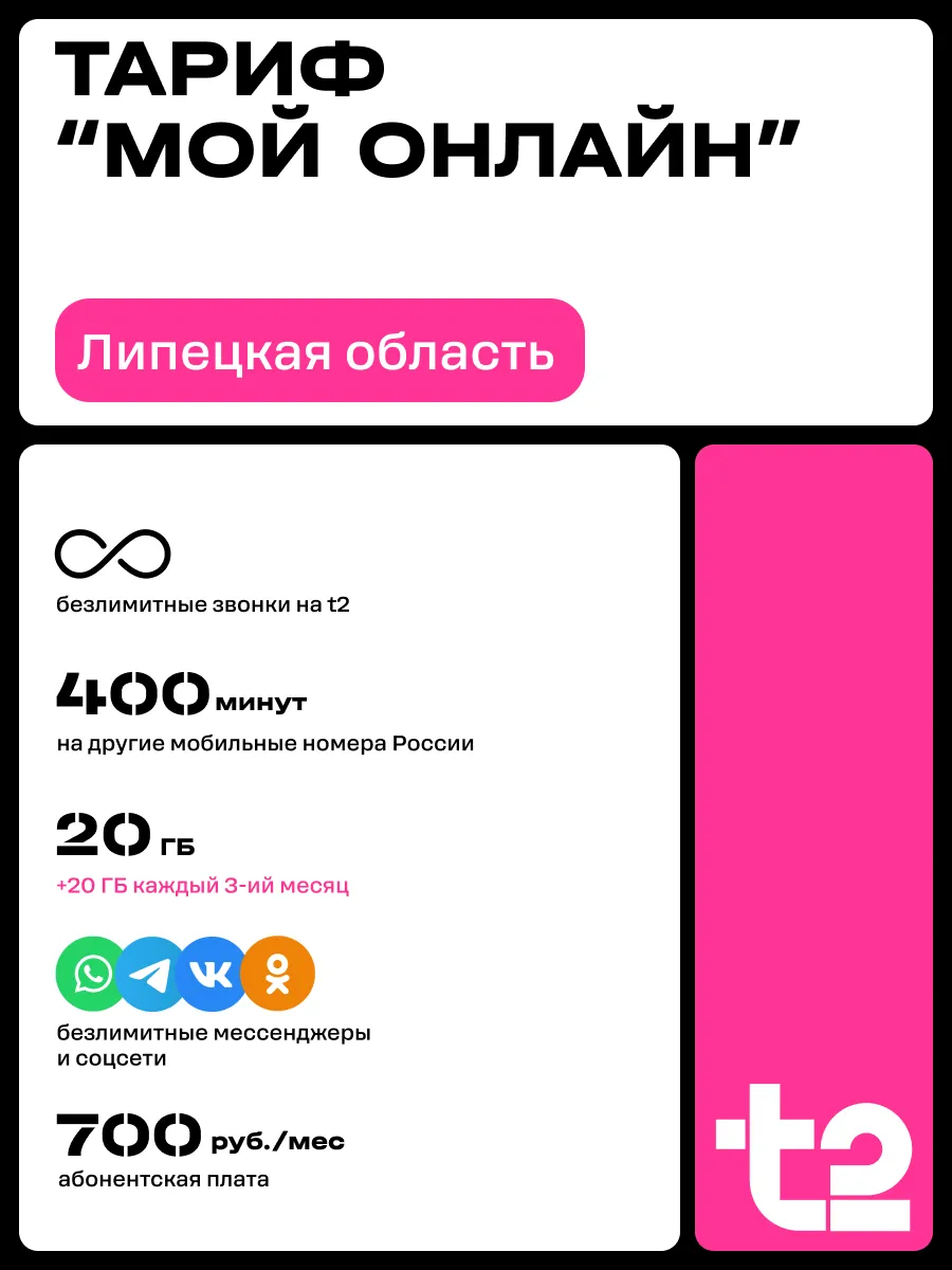 Сим-карта Tele2 для Липецкой области Tele2 136938026 купить за 150 ₽ в  интернет-магазине Wildberries