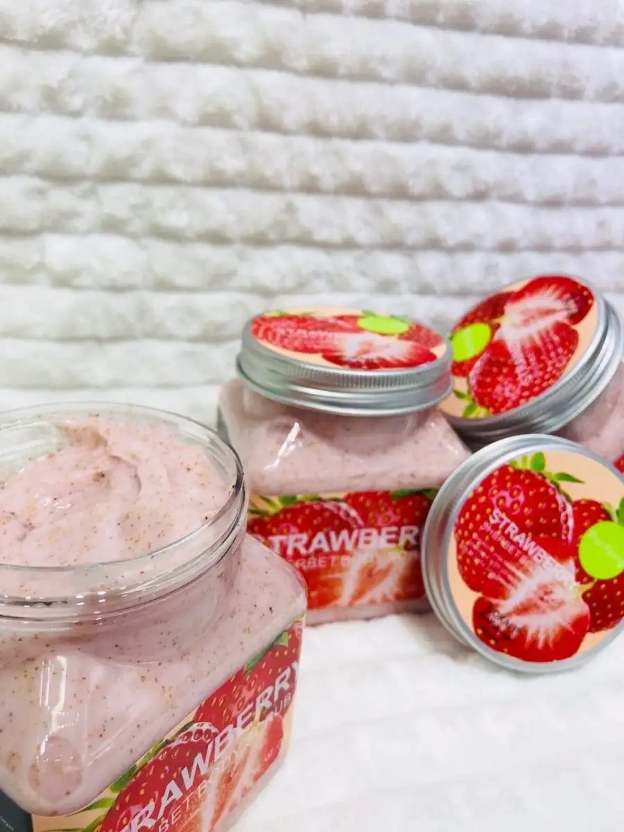 Скраб для тела с клубникой Strawberry Sherbet Body Scrub Jonami 137099536  купить в интернет-магазине Wildberries