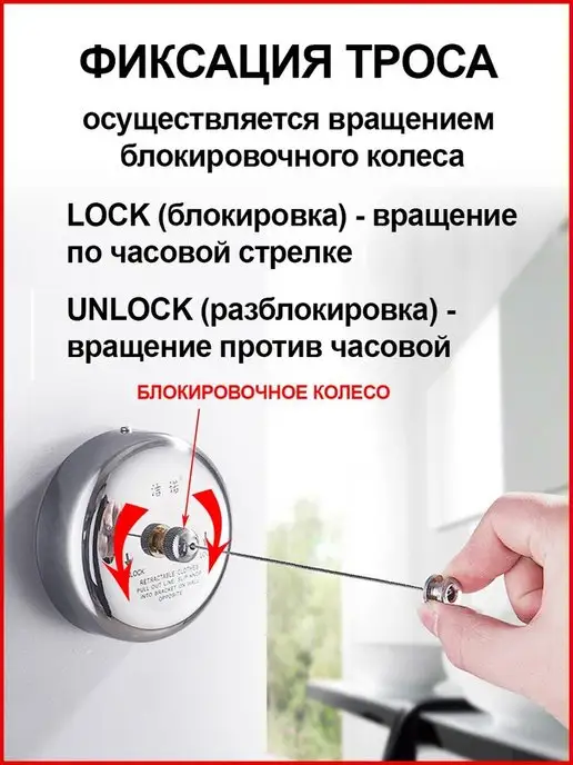 1000 нужных вещей Сушилка для белья настенная выдвижная Сушилка вытяжная, вариант, фото 7