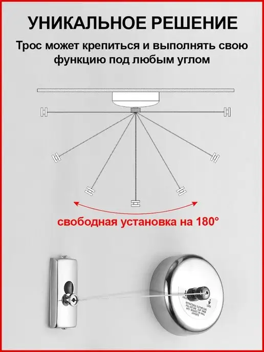 1000 нужных вещей Сушилка для белья настенная выдвижная Сушилка вытяжная, вариант, фото 8