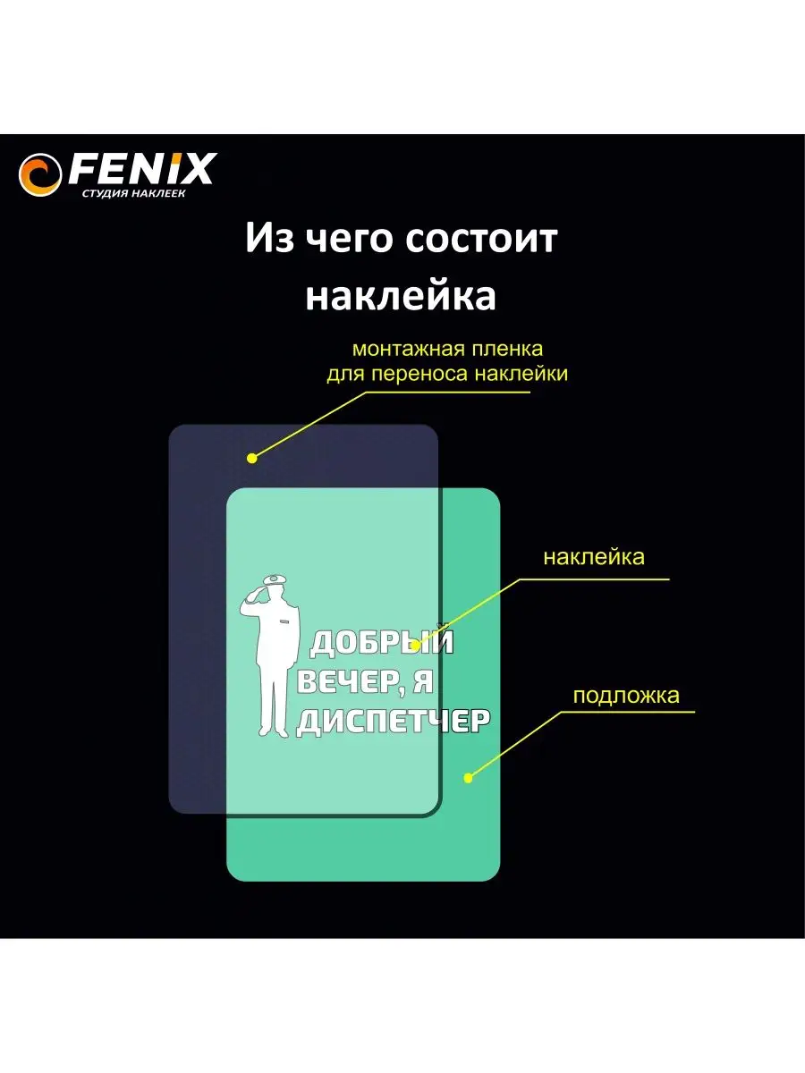 Наклейка на авто Добрый вечер, я диспетчер Fenix студия наклеек 137364992  купить за 170 ₽ в интернет-магазине Wildberries