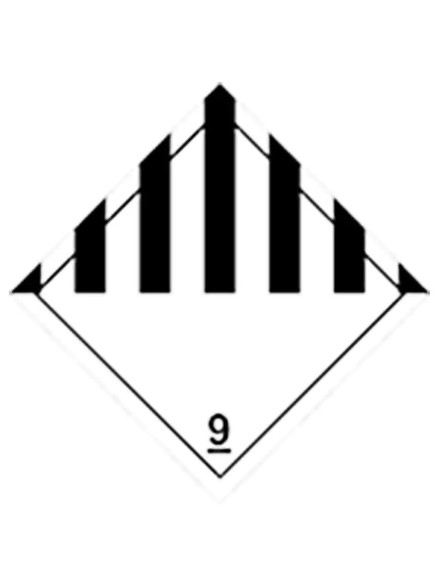 Наклейка знак Класс 9 Прочие опасные вещества и изделия