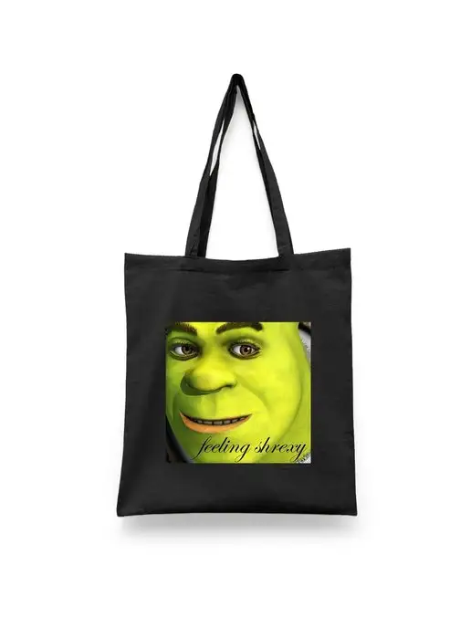 Каждому своё Cartoons Шоппер Шрек Shrek Мультфильм Мем Mem Memes, черный