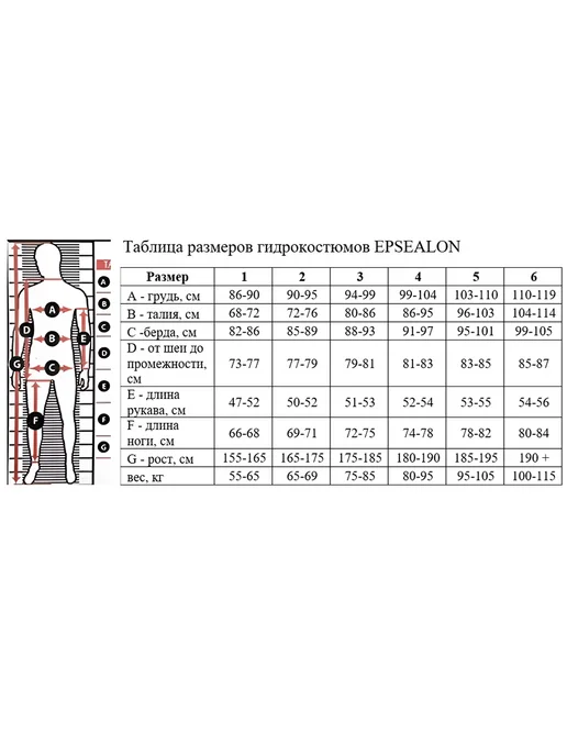 EPSEALON Гидрокостюм неопреновый SHORT MEN 2.5 мм, монокостюм, голубой, фото 3