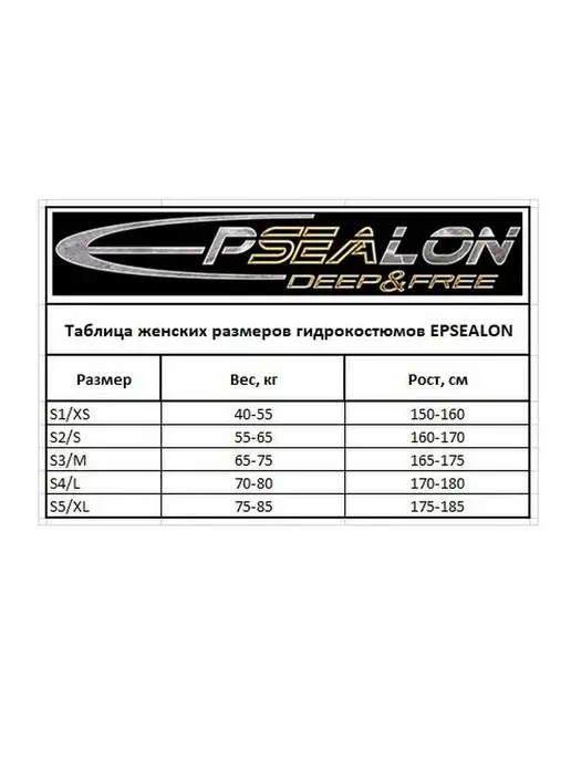 EPSEALON Гидрокостюм неопреновый WOMAN 2.5 мм, монокостюм, серый, фото 3