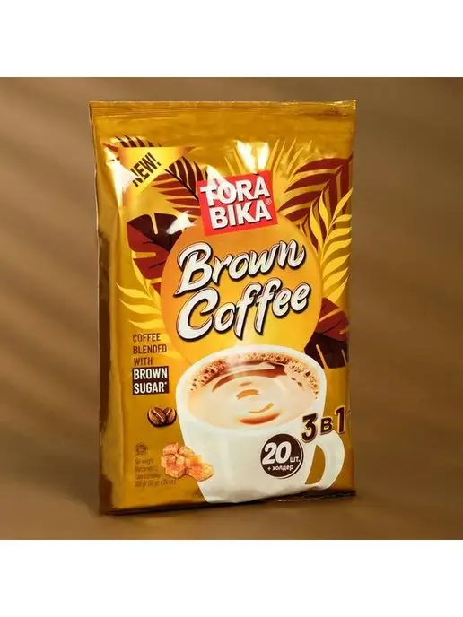 ToraBika Кофе BROWN COFFEE, 20 пакетиков по 25г х 2 упаковки, 25 г, фото 2