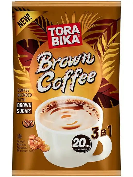 ToraBika Кофе BROWN COFFEE, 20 пакетиков по 25г х 2 упаковки, 25 г, фото 6