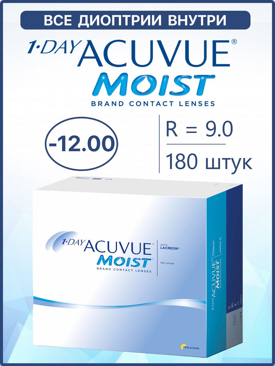 1 day acuvue moist 90 линз