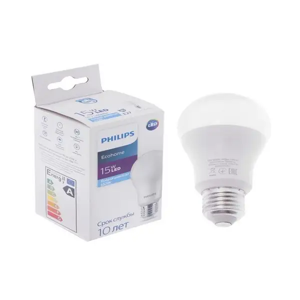 Лампа светодиодная Philips Ecohome Bulb 865 E27, 15Вт, 6500К
