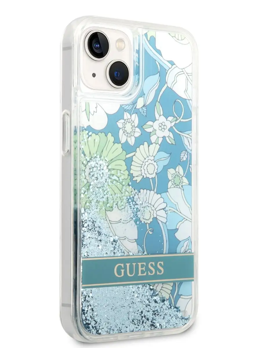 Чехол на iPhone 14 с жидкими блестками Liquid Glitter GUESS 137557332  купить за 1 606 ₽ в интернет-магазине Wildberries