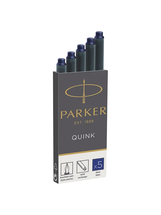 PARKER Картриджи "Cartridge Quink" 10 штук (2 уп х 5 шт ) синие, 5 шт