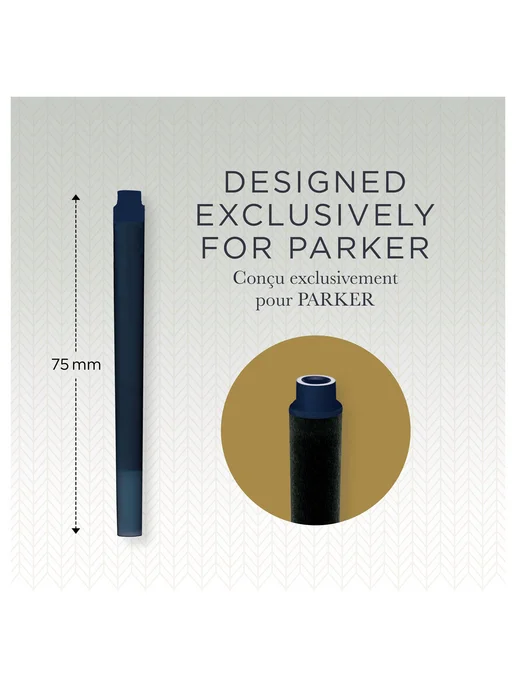 PARKER Картриджи "Cartridge Quink"смываемые сине-черные, черный, фото 3