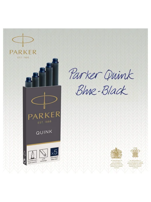 PARKER Картриджи "Cartridge Quink"смываемые сине-черные, черный, фото 4
