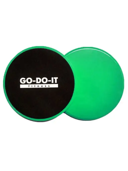 GO-DO-IT Диски для скольжения фиолетовые, зеленый, фото 2