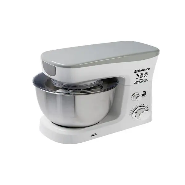 Миксер Sakura SA-6327W, 1000Вт, 3.5л, 6 скоростей, 3 насадки