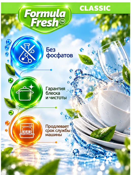 Formula Fresh Порошок для посудомоечной машины 3 кг, 3 кг, фото 5