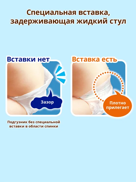 MOONY Подгузники для новорожденных Extra Soft 2размер S 4-8кг 82шт, 48 кг, 82 шт, фото 7