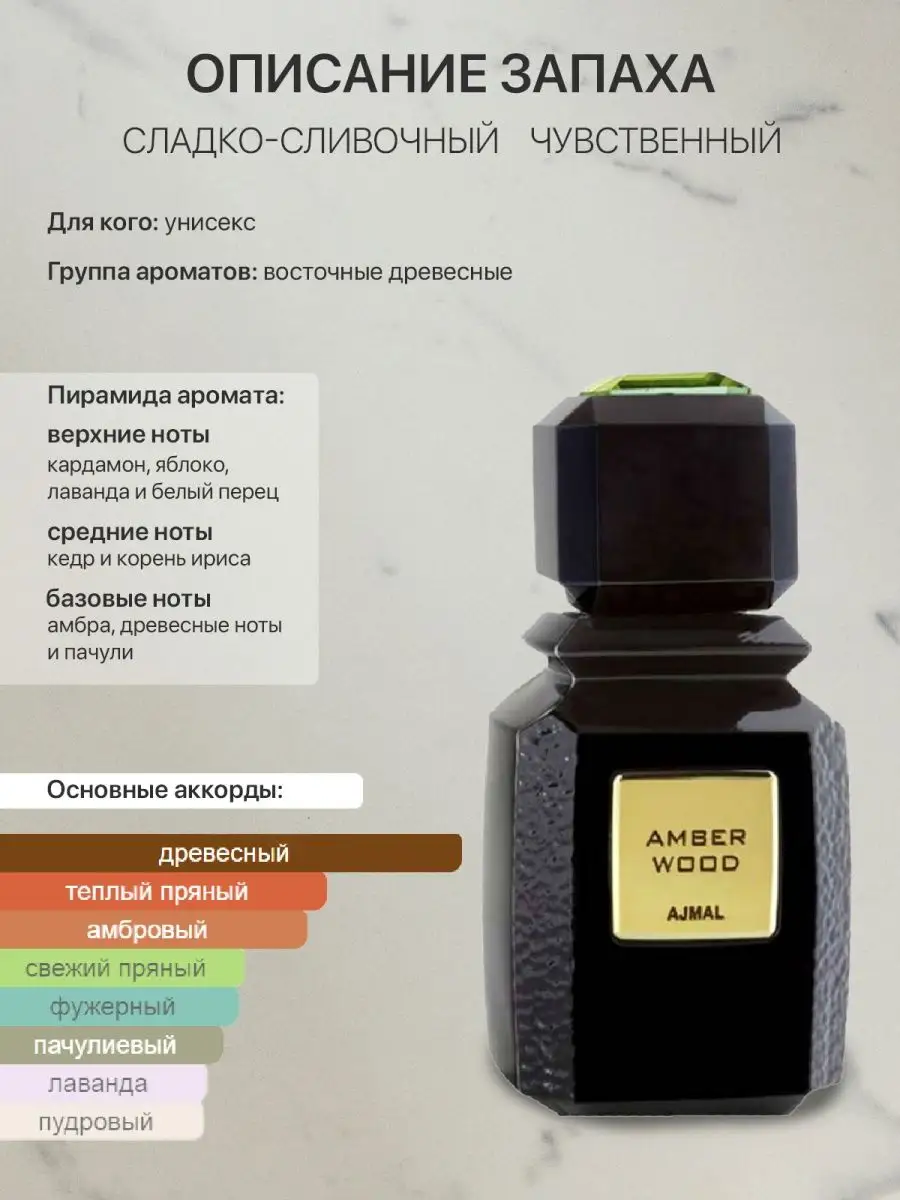 Распив отливант оригинальных духов Amber Wood Ajmal lada perfume 137637335  купить за 270 ₽ в интернет-магазине Wildberries