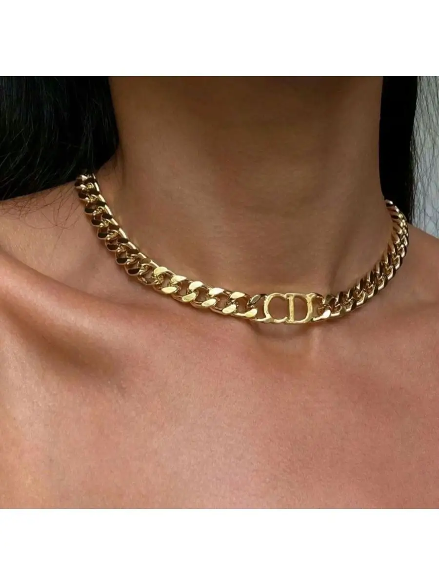 Dior cuban link choker hotsell