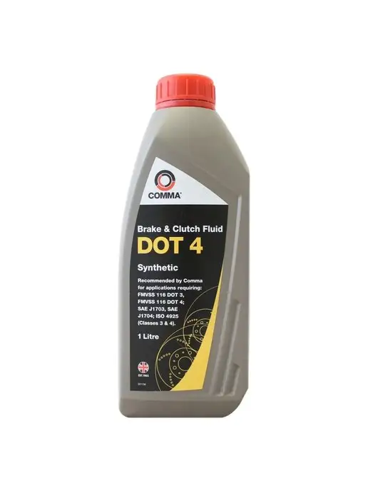 Comma Тормозная жидкость синтет. DOT 4 Synthetic Brake Fluid, 1л