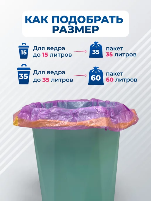 KUXNIY Полиэтиленовые мешки для мусора, синий, фото 3