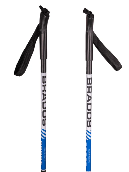 STC Лыжные палки Brados Sport Composite Blue 100% стекловолокно, синий, фото 3