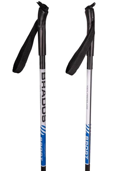 STC Лыжные палки Brados Sport Composite Blue 100% стекловолокно, синий, фото 4