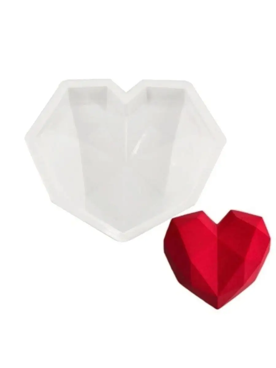 Форма с вырубкой «Сердце оригами» (Amore origami) 600 мл, Silikomart, Италия