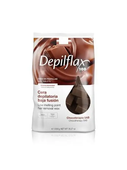 Depilflax100 Воск горячий Шоколад 1кг, 1 кг, фото 2