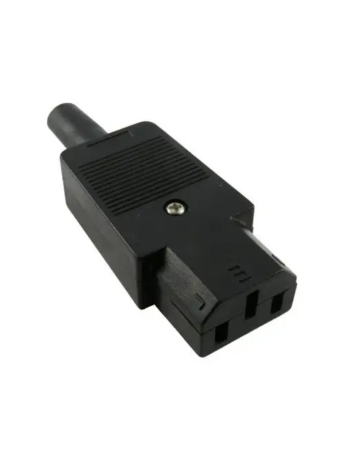 ExpertLand Разъём питания 3 pin для монтажа на кабель 10 А, черный, фото 4