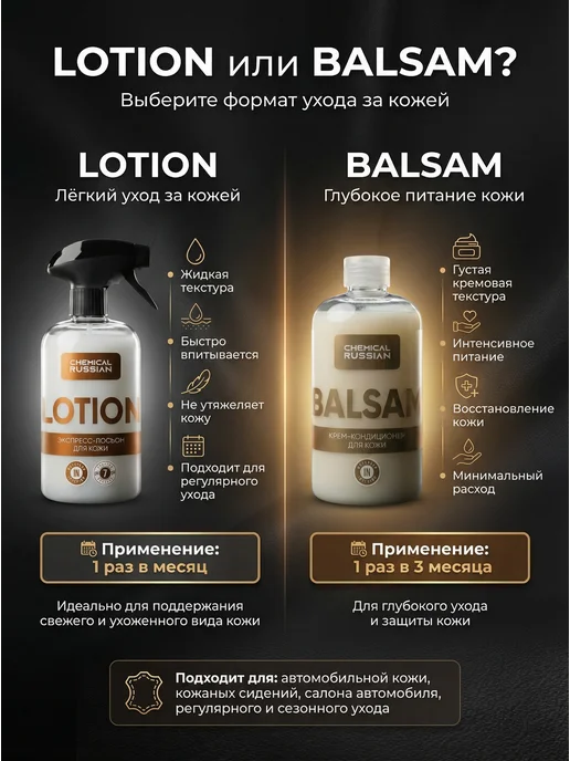 Chemical Russian Кондиционер для кожи автомобиля Lotion 500 мл, 500 мл, фото 7