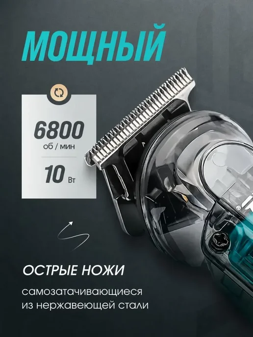 VGR Official Store Профессиональная машинка для стрижки с насадками, белый, фото 3