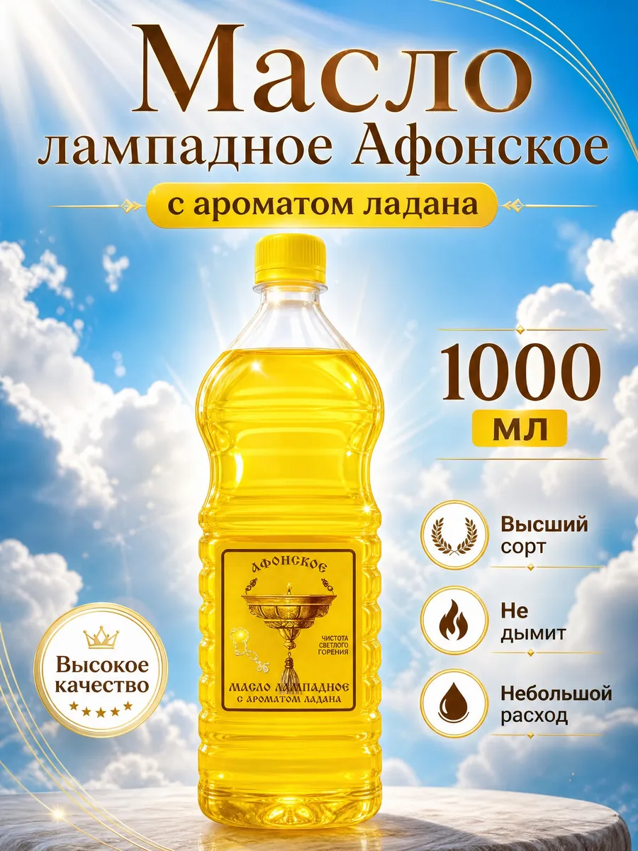 Масло лампадное церковное вазелиновое с ароматом ладана 1 л