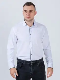 Рубашка мужская приталенная ( Slim Fit ) WESTHERO 137841756 купить за 965 ₽ в интернет-магазине Wildberries