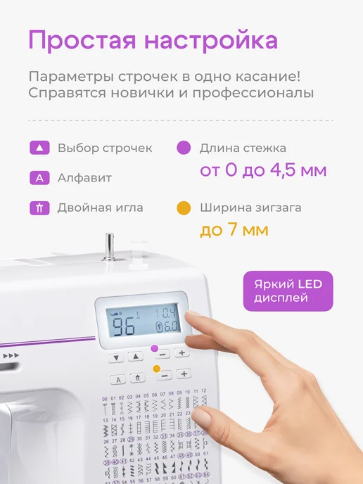 Chayka Компьютерная швейная машина NEW WAVE 3005 со столиком, белый, фото 5
