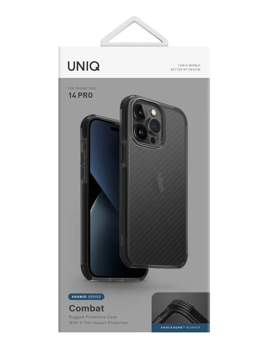 Чехол на iPhone 14 Pro Combat Aramid под карбон UNIQ 137854392 купить за 1  552 ₽ в интернет-магазине Wildberries