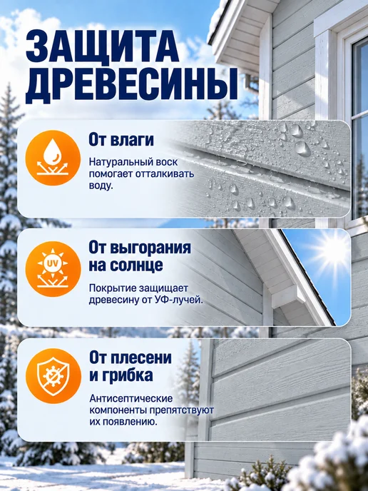 Акватекс Кроющий антисептик для дерева Сканди 2,5 л, 2,5 л, фото 6