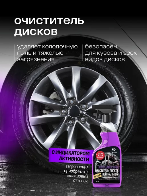 GRASS Набор автохимии для колес Black Rubber и Disk Cleaner Super, черный, фото 3