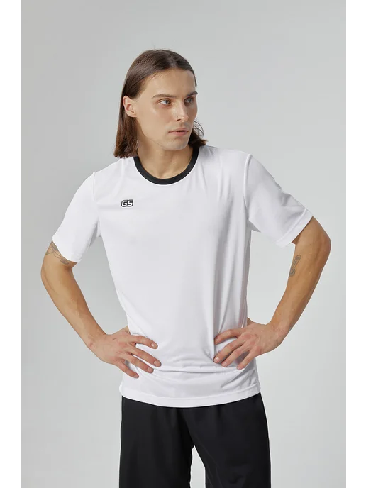 GLAVSPORT (ГЛАВСПОРТ) Футболка спортивная тренировочная для футбола и бега, белый, фото 3