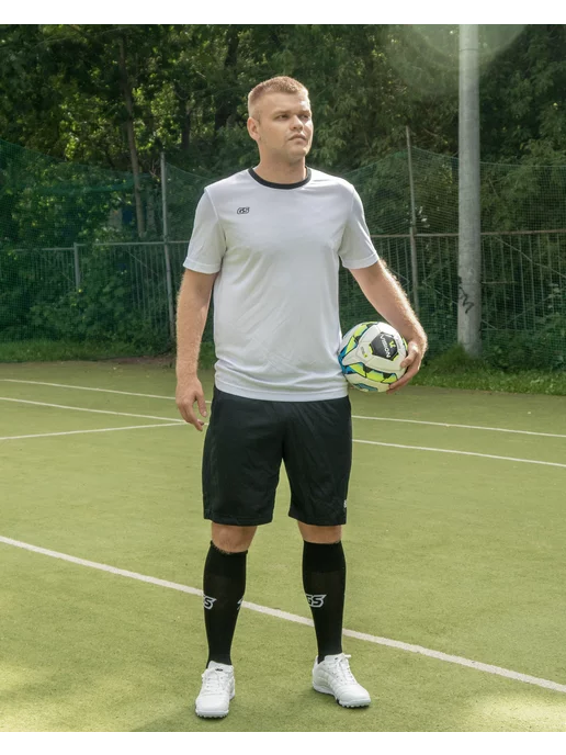GLAVSPORT (ГЛАВСПОРТ) Футболка спортивная тренировочная для футбола и бега, белый, фото 7