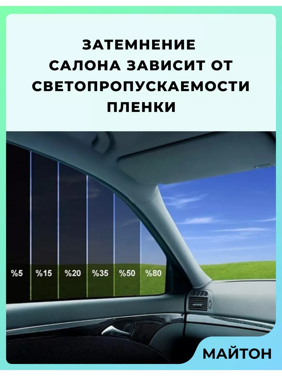 Автомобильная съемная тонировка метражом 100см*100см 5% МАЙТОН 137882087  купить за 725 ₽ в интернет-магазине Wildberries