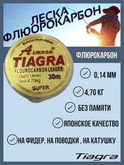 Леска рыболовная флюрокарбоновая для поводков TIAGRA 137889309 купить за 122 ₽ в интернет-магазине Wildberries